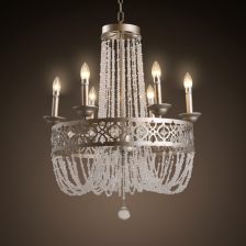 欧式水晶灯个性创意美式客厅餐厅卧室复古铁艺蜡烛灯具